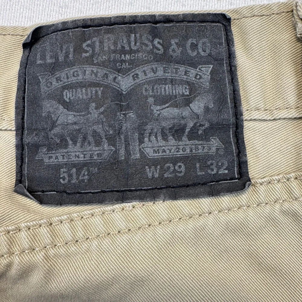 Levi's 511 Slim Fit‎ Pants Mens 29x32 Khaki Tan Twill Chino
